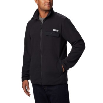 Columbia Muške Jakne - Harborside II Fleece Full Zip Crne | AMDW-18527